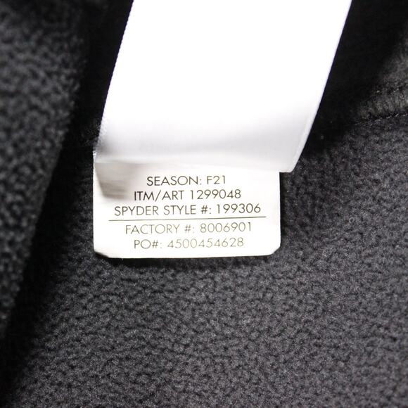 Spyder 1/4 Zip Pullover Mens S Black Gray Grid Fleece Performance - Picture 8 of 8